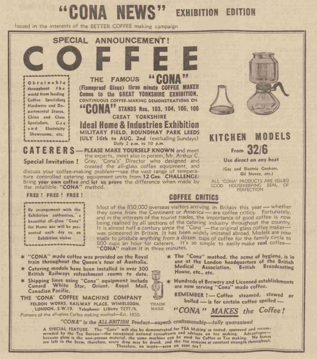 1910 Cona Coffee Machine